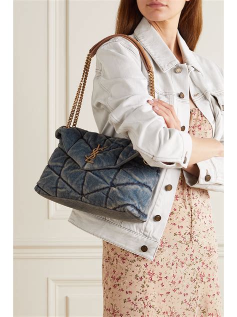 ysl denim crossbody bag|ysl quilted crossbody.